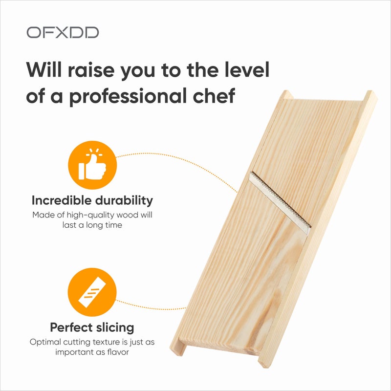 OFXDD Large Wooden Hand Shredder - Korean Carrot Grater - Graters for Shredded Carrots - Kitchen Slicer - Image 3